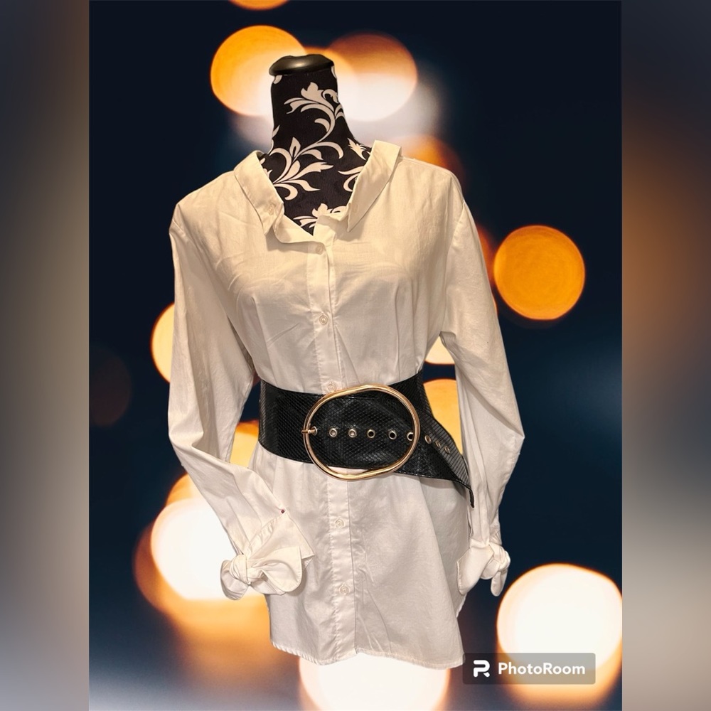 white shirt exclusive design for women (belt not included)